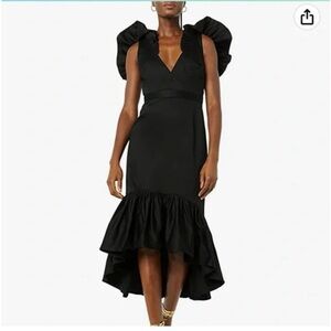 Making the cut  xxs Elegant Black Ruffled Dress